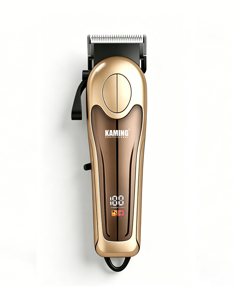 Kaming Professional Justerbar LCD Display Fade Hårklipper for salonger