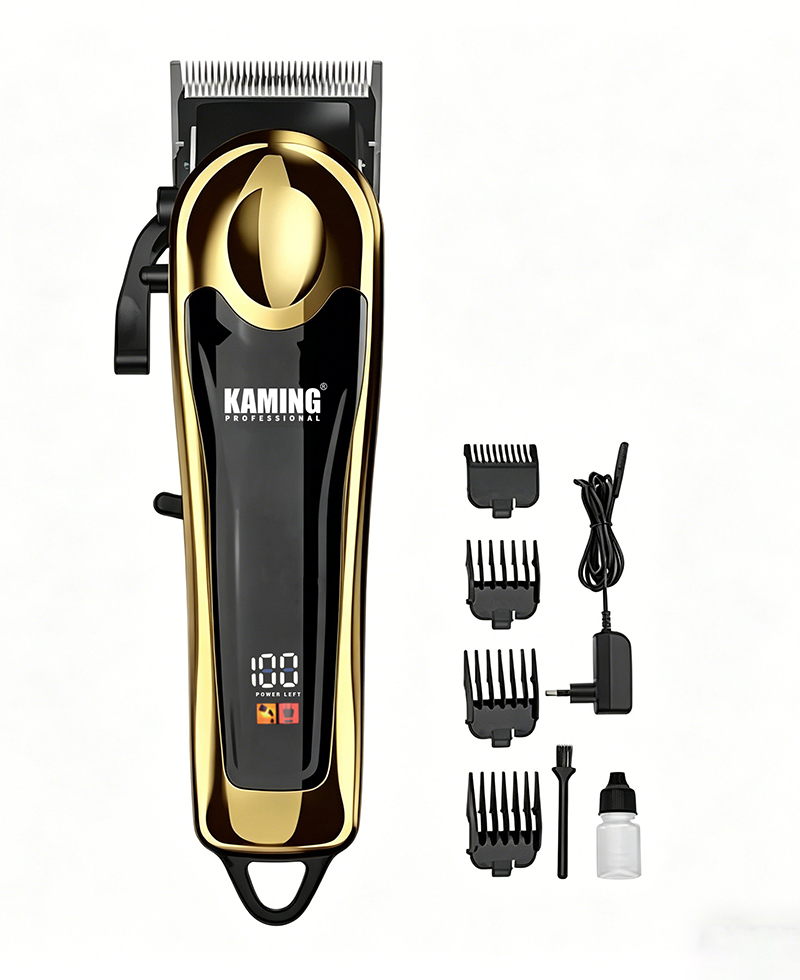 Kaming Professional Justerbar LCD Display Fade Hårklipper for salonger