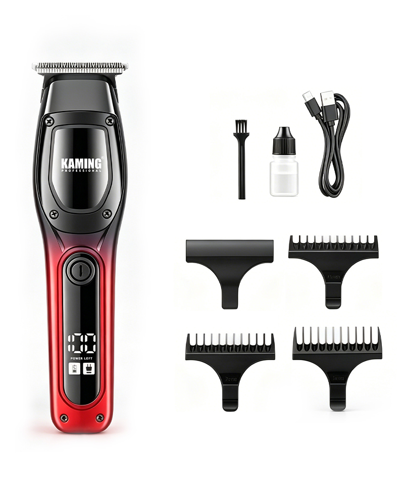 Kaming1711 Ny elektrisk hårklipper for menn Zero Gap Digital Display 7000 RPM Detaljtrimmer Cross Border Trade