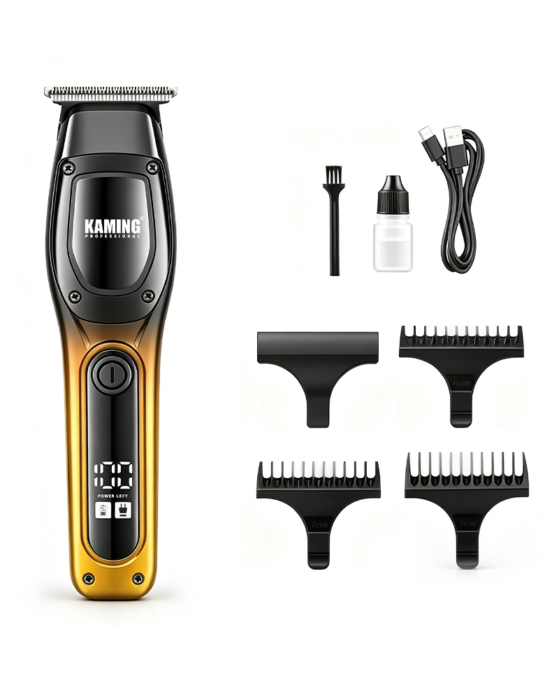 Kaming1711 Ny elektrisk hårklipper for menn Zero Gap Digital Display 7000 RPM Detaljtrimmer Cross Border Trade