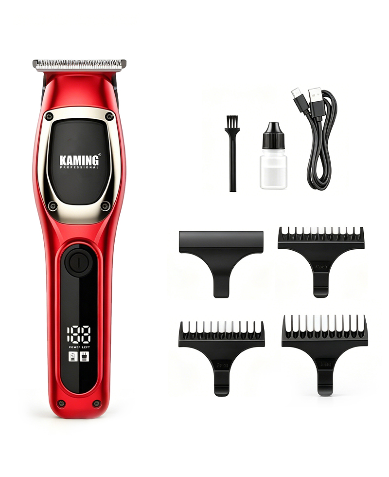 Kaming1711 Ny elektrisk hårklipper for menn Zero Gap Digital Display 7000 RPM Detaljtrimmer Cross Border Trade