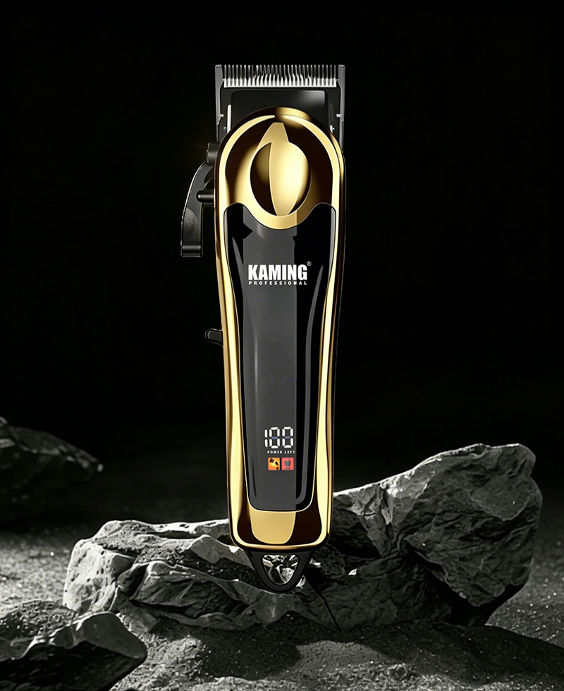 Kaming Professional Justerbar LCD Display Fade Hårklipper for salonger